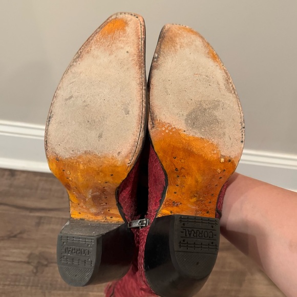 Corral Red Python Cowboy Boots - Picture 7 of 8